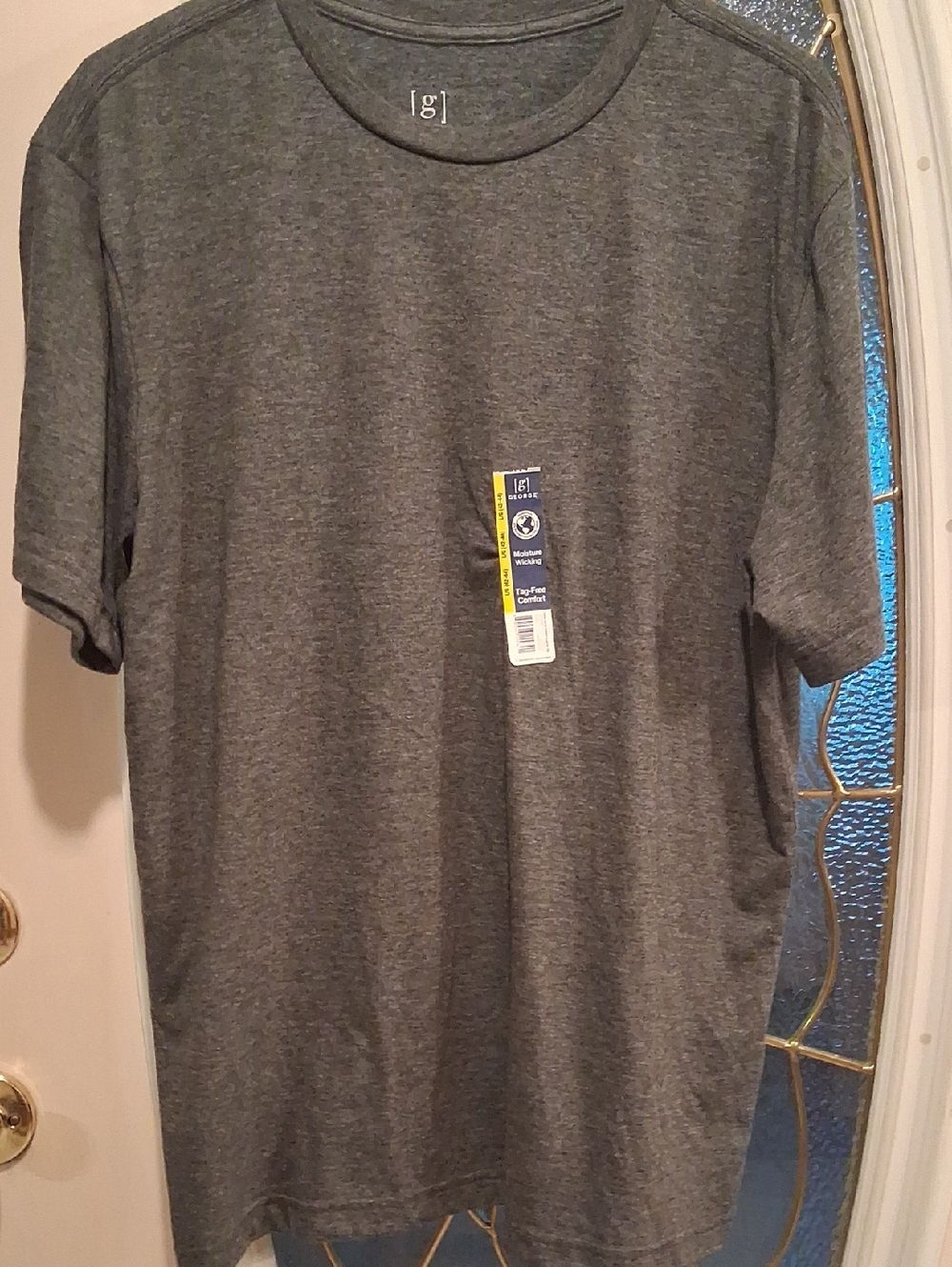 George Men's Heather Gray Short Sleeve Crew Neck Tee